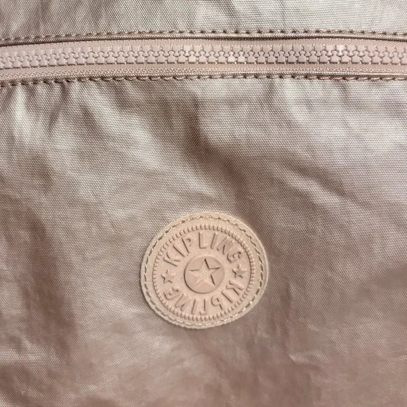 Kipling Seoul Large Laptop Backpack in a metallic pink shimmer - Picture 3 of 5